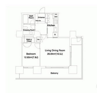 東京都港区六本木１丁目 賃貸マンション 1LDK