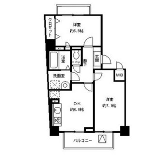 東京都港区赤坂６丁目 賃貸マンション 2DK