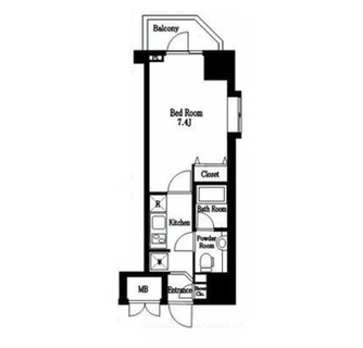 東京都台東区駒形１丁目 賃貸マンション 1K