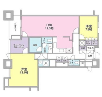 東京都港区愛宕１丁目 賃貸マンション 2LDK