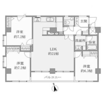 東京都台東区松が谷２丁目 賃貸マンション 3LDK